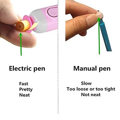 Sheens Mini Electric Quilling Paper Volume Curling Pen Nib Quilling Slotted  Tool Paper Rolling Electric Pen Labor Saving(Blue) - Yahoo Shopping