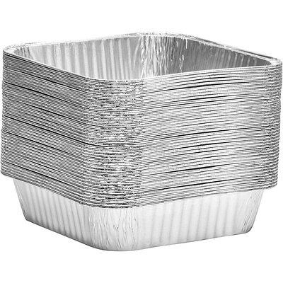 8x8 Foil Pans (50 Pack) 8 Inch Square Aluminum Pans - Foil Pans -  Disposable Food Containers Great for Baking Cake, Cooking, Heating,  Storing