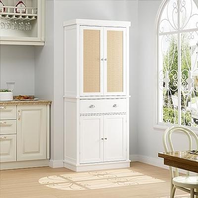 72.4 Minimalist Kitchen Storage Cabinet,Freestanding Tall Kitchen