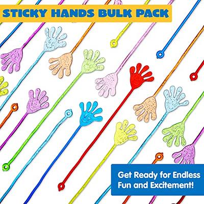 Marwills 20 Pcs Sticky Hands, Wacky Fun Stretchy Glitter Sticky