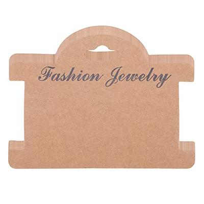 100 Pcs Necklace Display Cards Blank Necklace Card Holder Tags Jewelry  Display Hanging Cards for Jewelry Necklaces Bracelets Keychain Hang Tags 