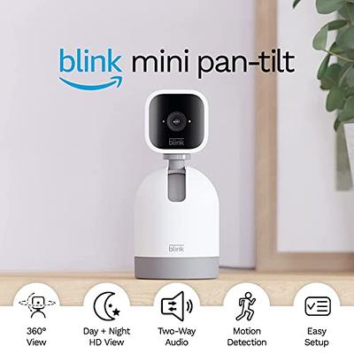  Blink Mini – Compact indoor plug-in smart security camera,  1080p HD video, night vision, motion detection, two-way audio, easy set up,  Works with Alexa – 4 cameras (White)
