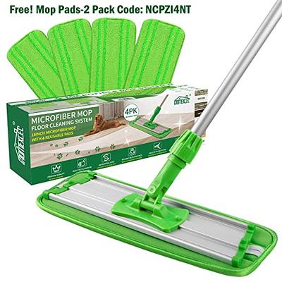 TIMIVO Dust Mop, Microfiber Mops for Floor Cleaning, with Height Adjustable  Handle and 1 Washable Mops Pad, Wet & Dry Floor Cleaning Mop for Hardwood