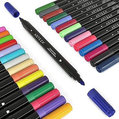 Arteza Set of Black Felt Brush Tip Pens - 12 Pack