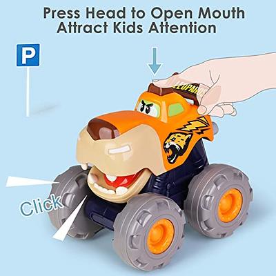 Toddler Animal Car Toys for 1 2 3 Year Old Boys, Press and Go