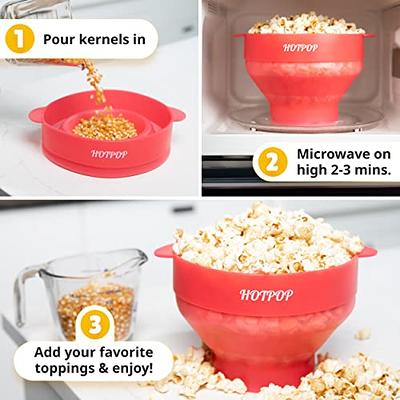 The Original Salbree Microwave Popcorn Popper, Silicone Popcorn Maker,  Collapsible Microwavable Bowl - Hot Air Popper - No Oil Required - The Most