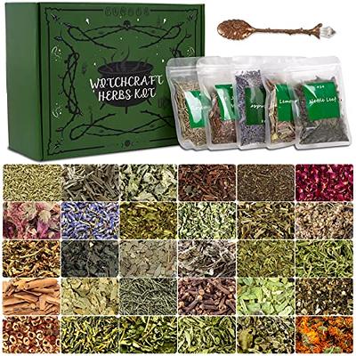 36Pcs Witchcraft kit for Beginner Experienced Dried Herbs, Witchcraft  Supplies, Pagan, Rituals, Witch Spells, Wiccan Supplies and Tools Gifts