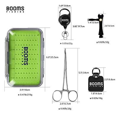  Booms Fishing FF2 Fly Fishing Accessories and Tools Kit, 5 in 1  Fly Fishing Gear Combo: Fly Fishing Forceps, Fly Fishing Nipper, Fly  Fishing Leader Straightener, Zinger Retractor, Two-sided Fly Box 