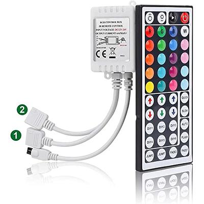 LED Strip Light Remote Controller, 44 Key Button 4-Pin Wireless Control IR  Remote for DC 12V RGB Rope Lighting