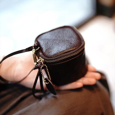 Small Leather Pouch Leather Coin Purse Black Leather 