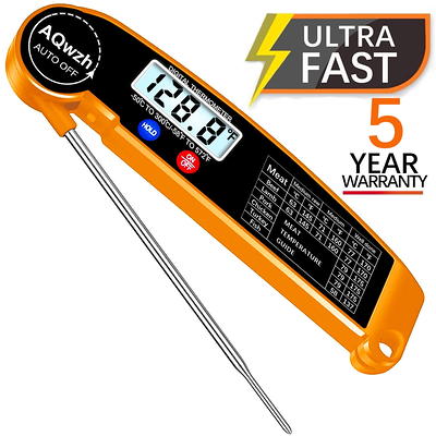 Home Basics Instant Read Large Stainless Steel Mechanical Meat Thermometer  - Silver, Reads Internal Temperature of Meat, Poultry, and Fish