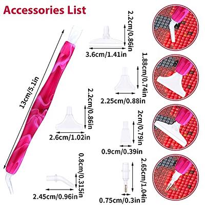 6 Pieces LED 5D Diamond Painting Pen Tools Point Drill Pens Lighting  Diamond Painting Tools for 5D DIY Painting Diamonds Accessories