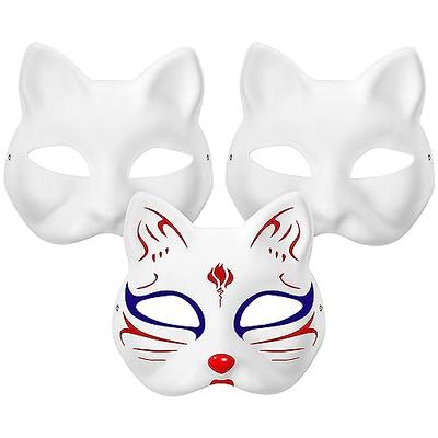 LOGOFUN 10 Pcs Cat Masks for Kids Therian Mask White Paper Blank DIY  Unpainted Animal Mask Cosplay Halloween Masquerade Party Costume  Accessories - Yahoo Shopping