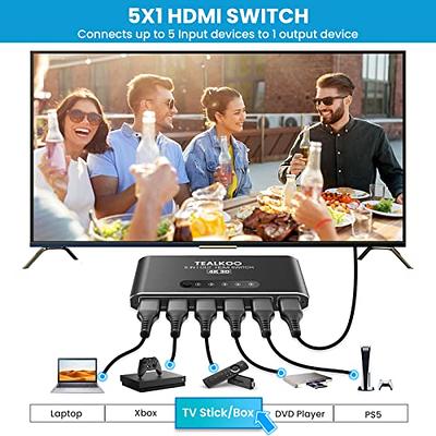 UGREEN HDMI Switch 4K@60Hz, HDMI Splitter 3 in 1 Out Support 3D HDR Dolby  Atmos HDCP2.2 HDMI Switch with Remote Compatible with PS5/4/3 Xbox Nintendo