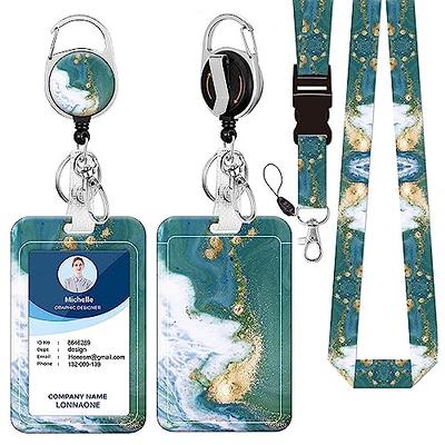 Vertical Hard Plastic ID Badge Holder – Retractable Reels