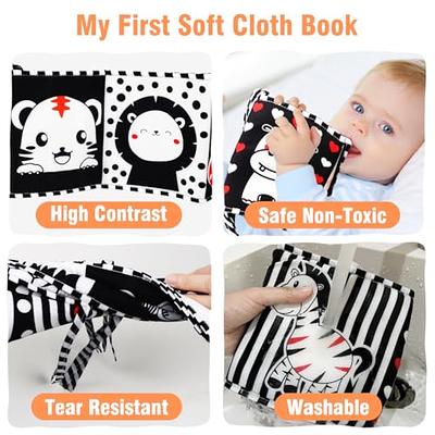 teytoy black and white baby sensory toys high contrast cards cloth fabric  soft cards for newborn