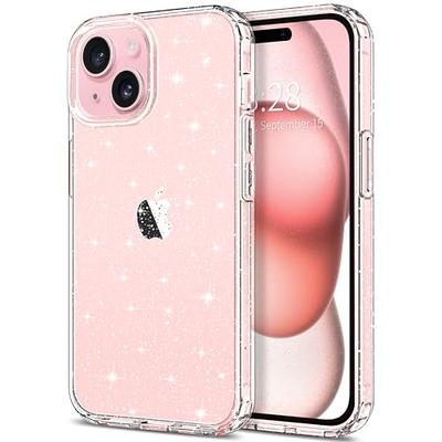 JJGoo Compatible with iPhone 13 Case, Clear Glitter Soft TPU Shockproof  Protective Bumper Cover, Sparkle Bling Sparkly Cute Slim Women Girls Phone