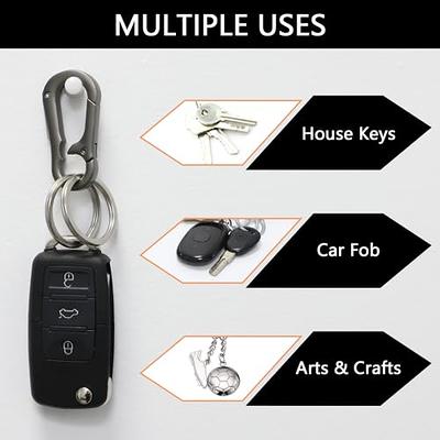 Men & Women Gun Metal Black Keychain Carabiner Clip Bag Belt Ring Key Fob  Holder