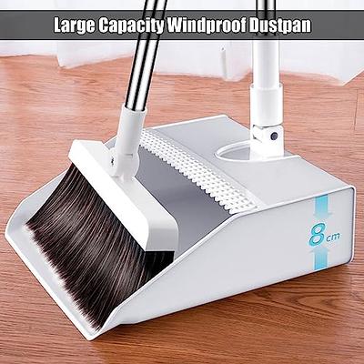 JEHONN Stand Up Store Broom and Dustpan Set, Long Handle Lightweight Upright  Standing Sweep Set for Home Room Kitchen Office Lobby - Yahoo Shopping