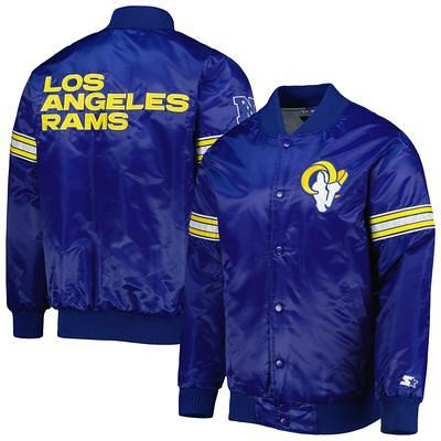 Women's New Era Royal Los Angeles Rams Foil Sleeve Pullover Hoodie