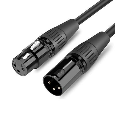 Basics XLR Microphone Cable for Speaker or PA System, All Copper  Conductors, 6MM PVC Jacket, 6 Foot, Black