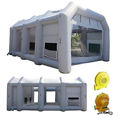iucui Portable Inflatable Paint Booth 30X20X13Ft with Blowers(1150W+350W),  Inflatable Spray Paint Booth Tent with Tool Room - Yahoo Shopping