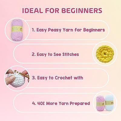 Chiikimu Beginner Crochet Kit with Beginner Easy Yarn, Crochet