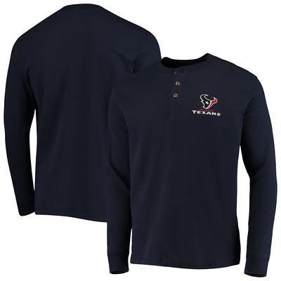 Women's Antigua Red Houston Texans Maverick Long Sleeve Henley T-Shirt