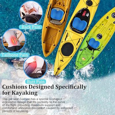 anti Slip Gel Kayak Seat Cushion, Thick Waterproof Kayak Seat Pad Soft  Support 