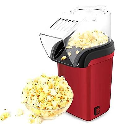 Elite Gourmet Fast Hot Air Popcorn Popper, 1300W Electric Popcorn Maker with Measuring Cup & Butter Melting Tray, Oil-Free, Great for Home Party