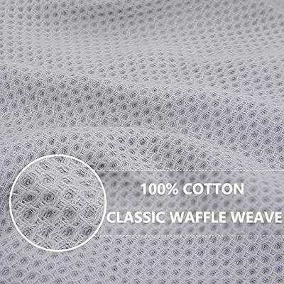 Homaxy 100% Cotton Waffle Weave Kitchen Dish Cloths, Ultra Soft Absorbent  Quick Drying Dish Towels, 12x12 Inches, 6-Pack, Light Gray