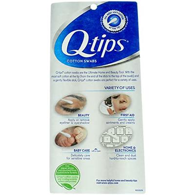 Q Tips Cotton Swabs, 375 ct and Travel Holder Case for A Purse