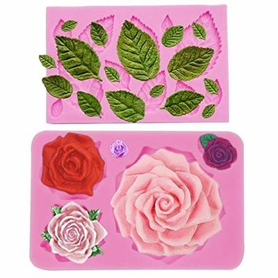 3D Rose Silicone Molds, 2PCS Big Rose Resin Candle Mold, Bloom Flower  Silicone Fondant Mold for Handmade Chocolate Candy Cake Dessert Soap Wax  Candle