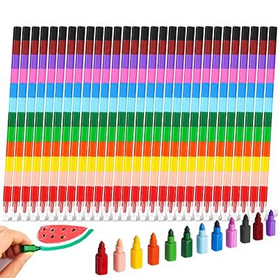 30 Pcs Stackable Crayons, Mini Crayon Packs, Colored Pencils for