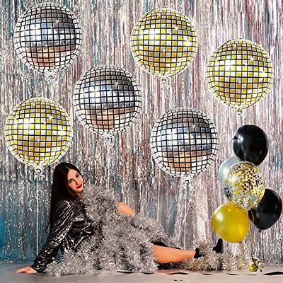 KatchOn, Silver Disco Ball Balloons - 22 Inch, Pack of 6 | Iridescent  Balloons, NYE Decorations 2024 | Silver Balloons, Holographic Balloons |  Disco