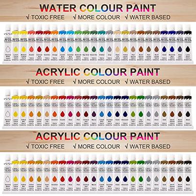 66 Pack Acrylic Paint Set, Shuttle Art Acrylic Painting Set with 30 Colors  Acrylic Paint, Wooden Easel, Painting Canvas, Paint Brushes, Palettes, Art
