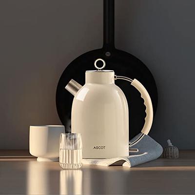 Ovente Electric Stainless Steel Kettle - 1.7 Liters - Beige