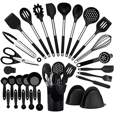 Kaluns Nylon Black Stainless Steel Cooking Utensils (Set of 10) K-CUS10-HD  - The Home Depot