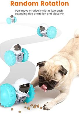 Interactive Food Toy for Dog and Cats, Pet Food Dispensor Tumbler Dog Treat  Toy, Dog Slow Feeder Treat Dispensing Puzzle Toys for Small Dogs  /Cats,Robot Shape Dog Toys 