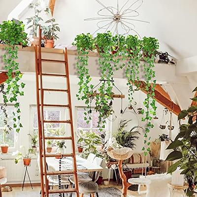 Artificial Ivy Garland, Fake Vines with UV-proof Green Leaves and