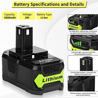 for 18V Ryobi Battery Replacement | P108 7.0Ah Li-ion Battery 4 Pack