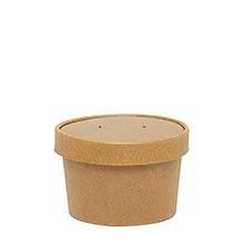 Kraft Soup Containers with Lids, 16 oz Kraft Soup Container with Lid, Brown, Case 250 | Quantity: 250 by Paper Mart