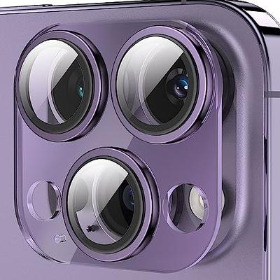 Camera Lens Protector for iPhone 15 Pro/iPhone 15 Pro Max, 9H Hardness  Glass Anti-Scratch Metal Ring Lens Cover, Clear HD Titanium Camera  Accessories