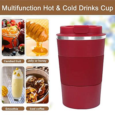 DLOCCOLD Insulated Coffee Mug with Handle 12 oz Stainless Steel Travel  Coffee Cup with Lid Spill Proof Reusable Thermos Coffee Cups for Men Women  - Yahoo Shopping