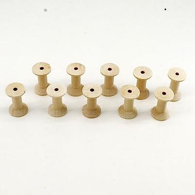 20 Pcs Wooden Thread Spools Unfinished Wire Barrel Spools Empty Sewing  Thread Ribbon Holder Spools DIY Craft Needlework Tools, 1.85x1.22 in -  Yahoo Shopping