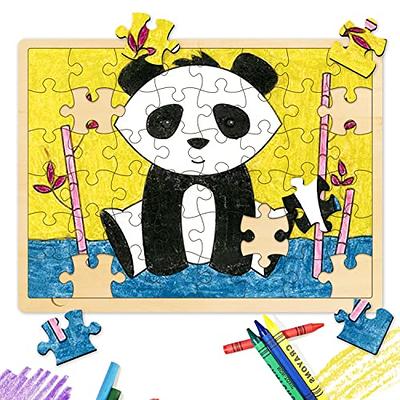 48 Piece Blank Puzzle with Puzzle Tray to Draw on, Each Piece is