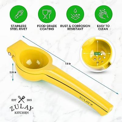 Zulay Premium Quality Metal Lime Squeezer, Citrus Juicer, Manual Press for  Extracting the Most Juice Possible - Lime Juicer (Green)