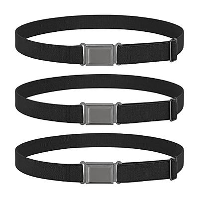 JASGOOD Women No Buckle Elastic Belts for Jeans-2 Pack Invisible Pants  Adjuster with Flat Buckle Fit 1.5 inch Belt Loop at  Women’s Clothing