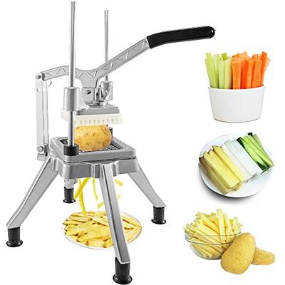 Commercial Vegetable Fruit Chopper 3/8″ Blade Professional Food Dicer  Kattex French Fry Cutter Onion Slicer Stainless Steel for Tomato Peppers  Potato Mushroom Upgrade Style 3/8 - Yahoo Shopping