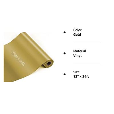 Flasoo Gold Heat Transfer Vinyl Roll - 12 x 24ft Gold HTV Vinyl Roll for  Shirts, Iron on Vinyl for Cricut & Cameo, Heat Press Machines - Easy to Cut